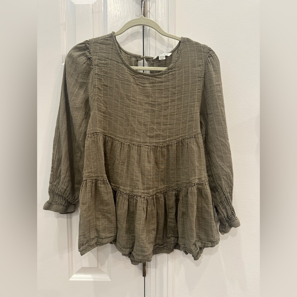 American eagle open back long sleeve blouse